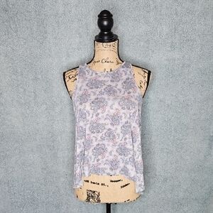 American Eagle Outfitters Paisley Tank Top - Blue and White